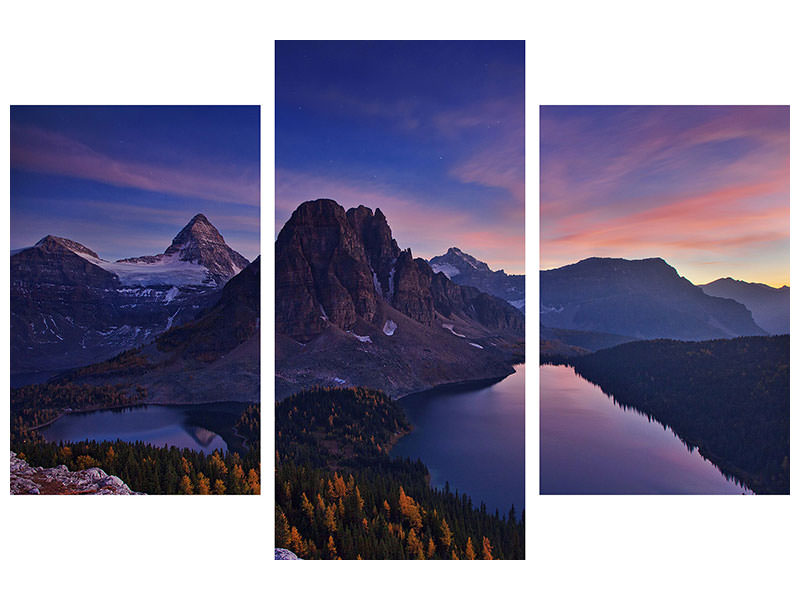 4-piece-canvas-print-twilight-at-mount-assiniboine