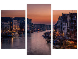 panoramic-3-piece-canvas-print-venice-grand-canal-at-sunset