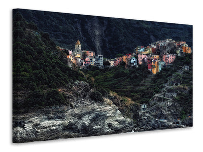 3-piece-canvas-print-village-on-the-rocks