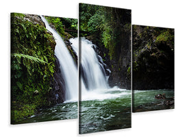 panoramic-3-piece-canvas-print-waterfall-in-the-evening-light