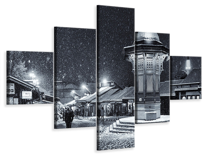 4-piece-canvas-print-winter-in-sarajevo