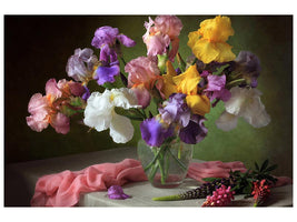 canvas-print-floral-calm-in-a-pastel-shade