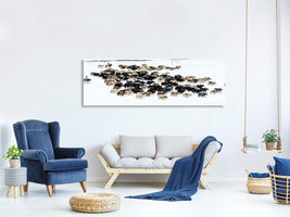 panoramic-3-piece-canvas-print-yaks-in-snow