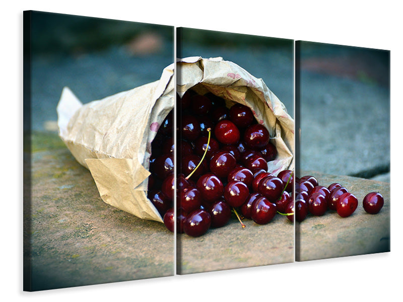 3-piece-canvas-print-a-bag-of-cherries