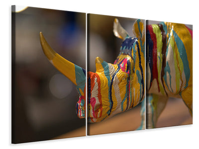 3-piece-canvas-print-colorful-rino