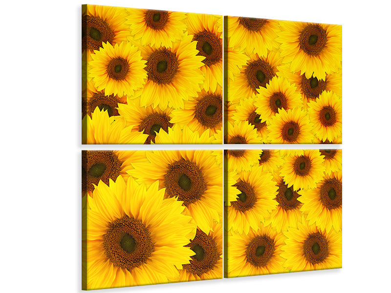 4-piece-canvas-print-a-bouquet-sunflower