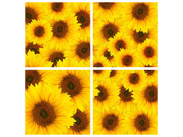 4-piece-canvas-print-a-bouquet-sunflower