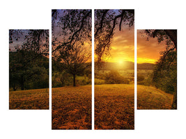 4-piece-canvas-print-a-landscape-in-the-sunset