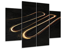 4-piece-canvas-print-a-snake-made-of-light