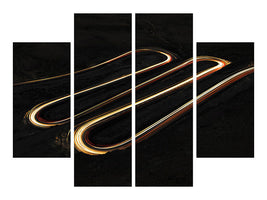 4-piece-canvas-print-a-snake-made-of-light