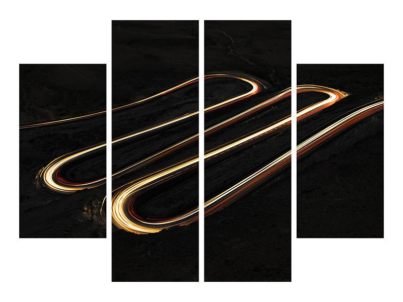 4-piece-canvas-print-a-snake-made-of-light