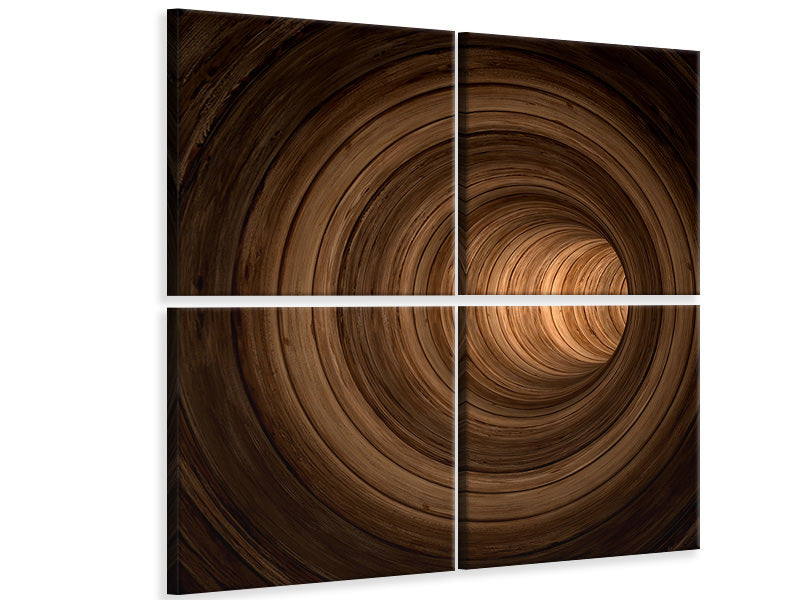 4-piece-canvas-print-abstract-tunnel