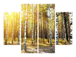 4-piece-canvas-print-birch-forest