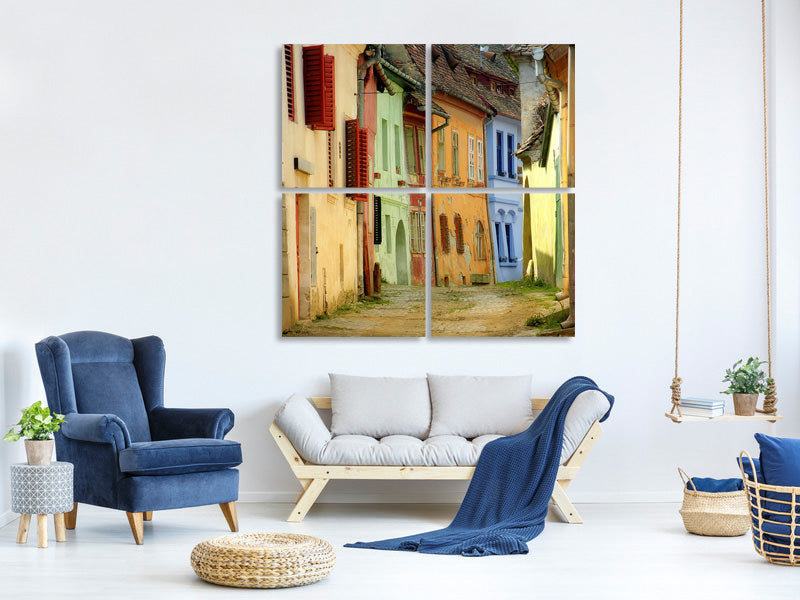 4-piece-canvas-print-colorful-street