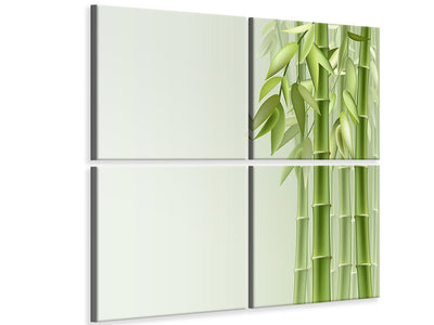 4-piece-canvas-print-green-bamboo