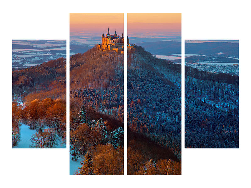 4-piece-canvas-print-hohenzollern-in-winter-mood