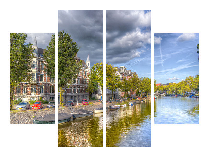 4-piece-canvas-print-idyllic-amsterdam