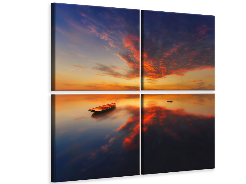 4-piece-canvas-print-in-a-colorful-evening