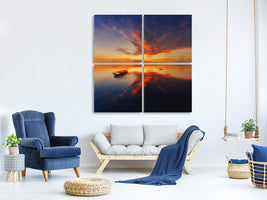 4-piece-canvas-print-in-a-colorful-evening