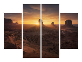 4-piece-canvas-print-monument-sunrise