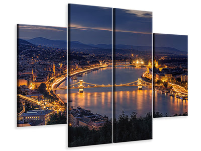 4-piece-canvas-print-panorama-of-budapest