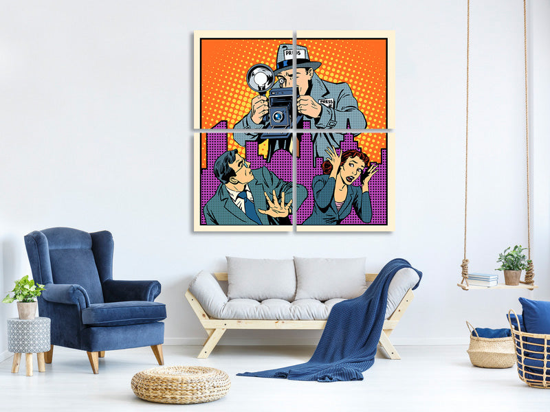 4-piece-canvas-print-pop-art-paparazzi