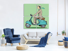 4-piece-canvas-print-pop-art-vespa-driver