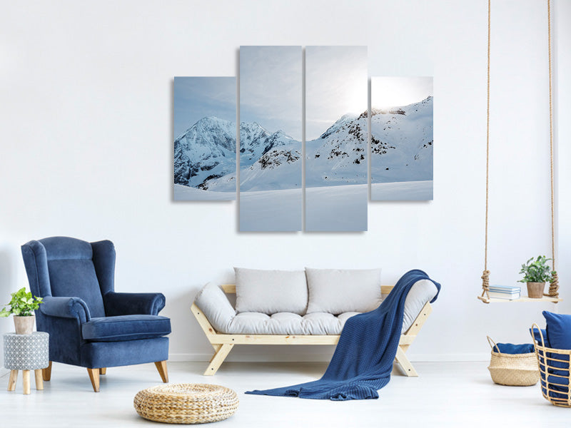 4-piece-canvas-print-snow-in-the-mountains