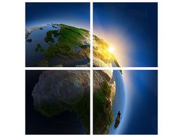 4-piece-canvas-print-sun-and-earth