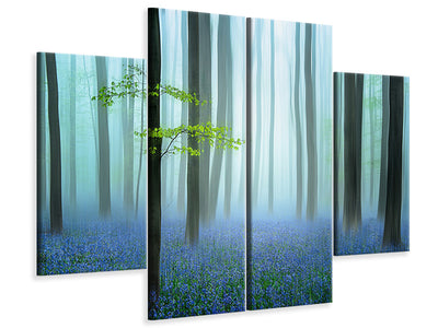 4-piece-canvas-print-the-blue-forest