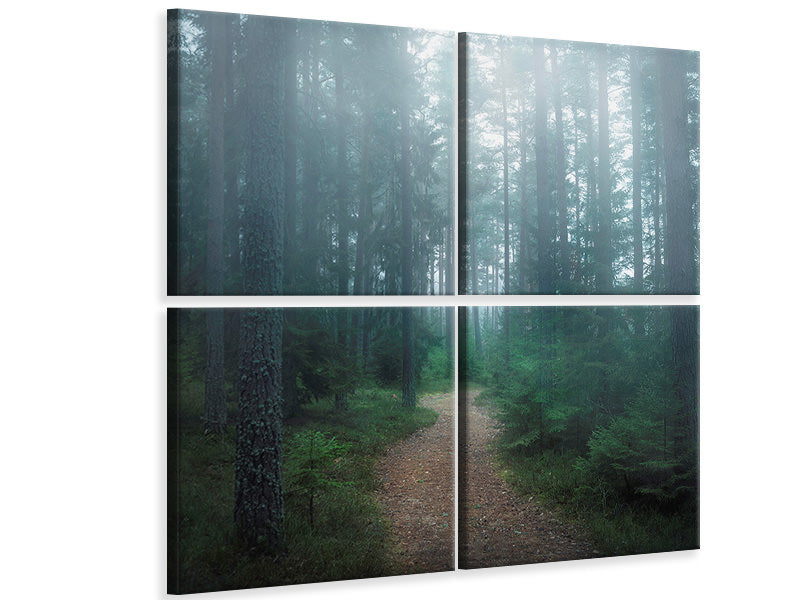 4-piece-canvas-print-the-forest-of-secrets