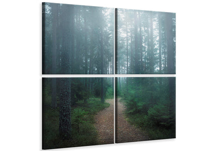 4-piece-canvas-print-the-forest-of-secrets