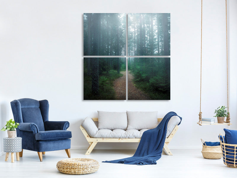 4-piece-canvas-print-the-forest-of-secrets