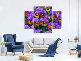 4-piece-canvas-print-the-pansies