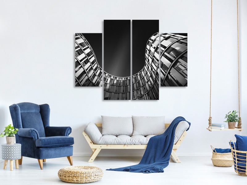 4-piece-canvas-print-the-silver-wave