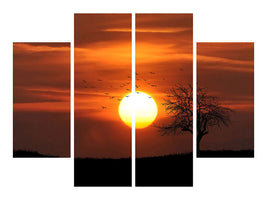 4-piece-canvas-print-the-sunset-on-the-horizon