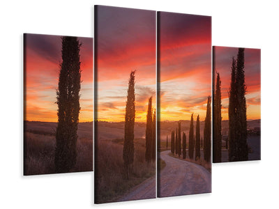 4-piece-canvas-print-tuscany-sunset