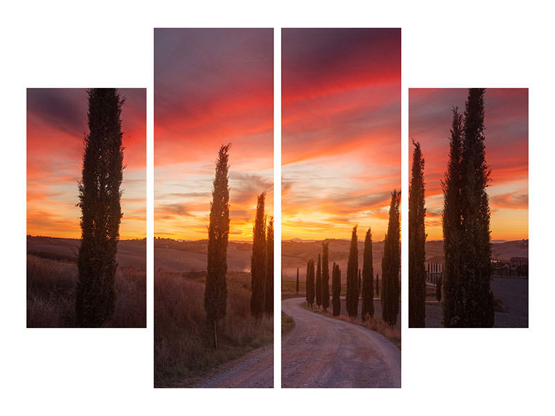 4-piece-canvas-print-tuscany-sunset