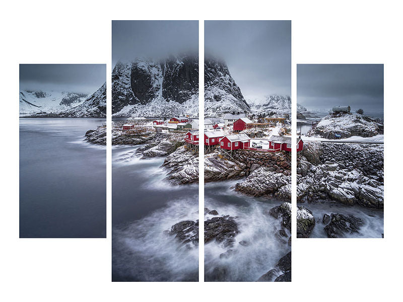 4-piece-canvas-print-winter-lofoten-islands
