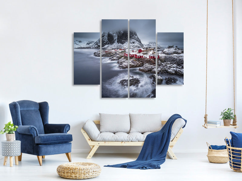 4-piece-canvas-print-winter-lofoten-islands