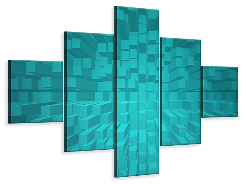 5-piece-canvas-print-3d-cubes