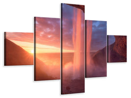 5-piece-canvas-print-a-wall-of-flames