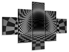 5-piece-canvas-print-abstract-chessboard