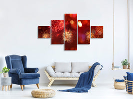 5-piece-canvas-print-colorful-fireworks