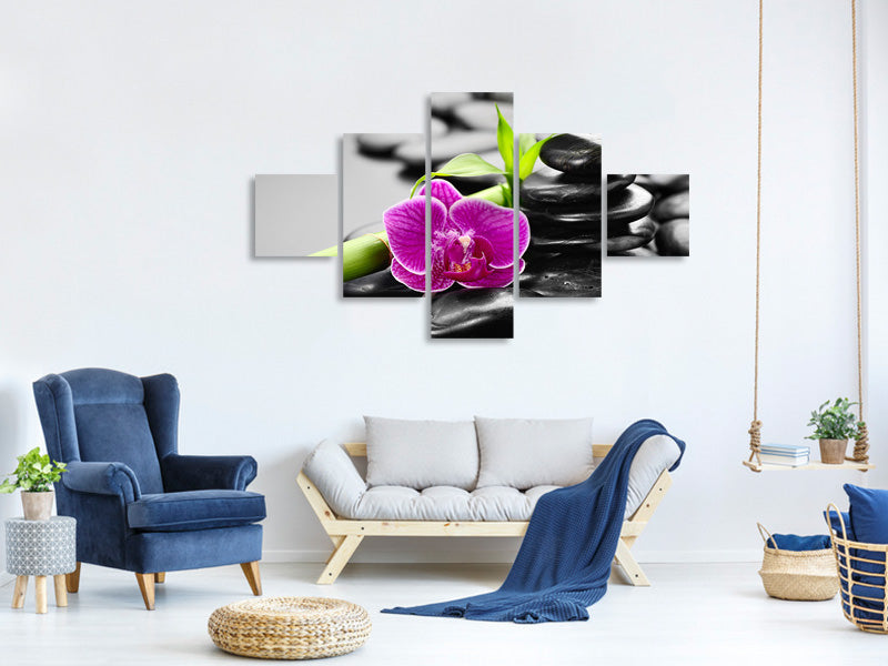 5-piece-canvas-print-feng-shui-orchid