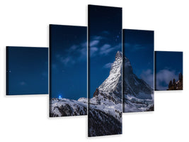 5-piece-canvas-print-full-moon-at-matterhorn
