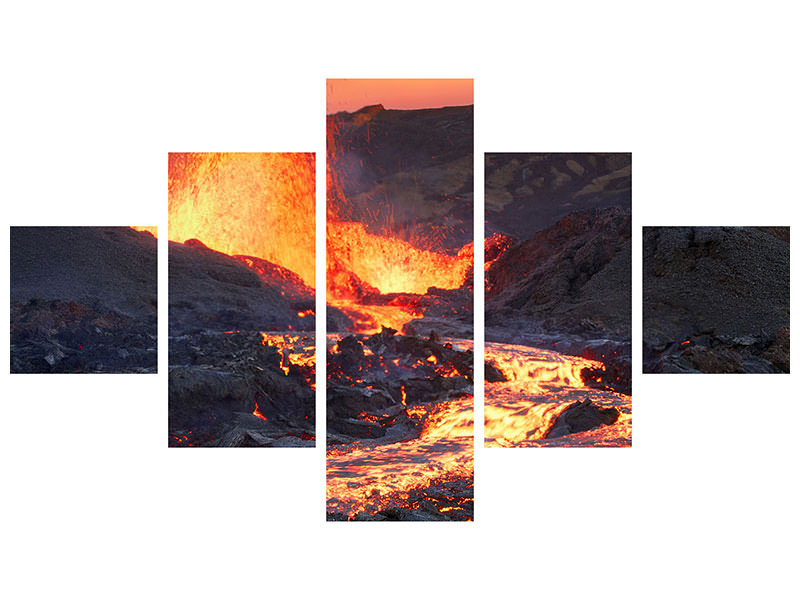 5-piece-canvas-print-la-fournaise-volcano