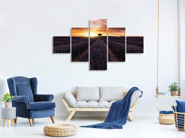 5-piece-canvas-print-lavender-sunset