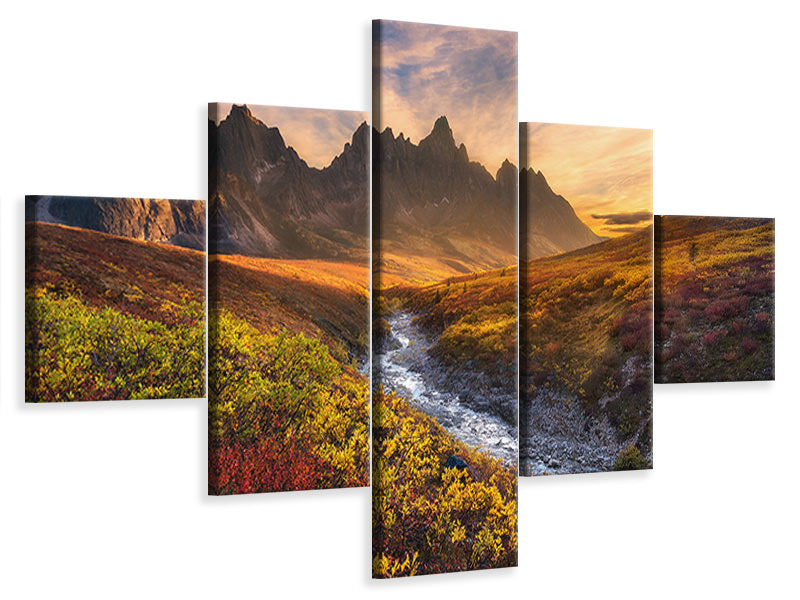 5-piece-canvas-print-mountain-paradise