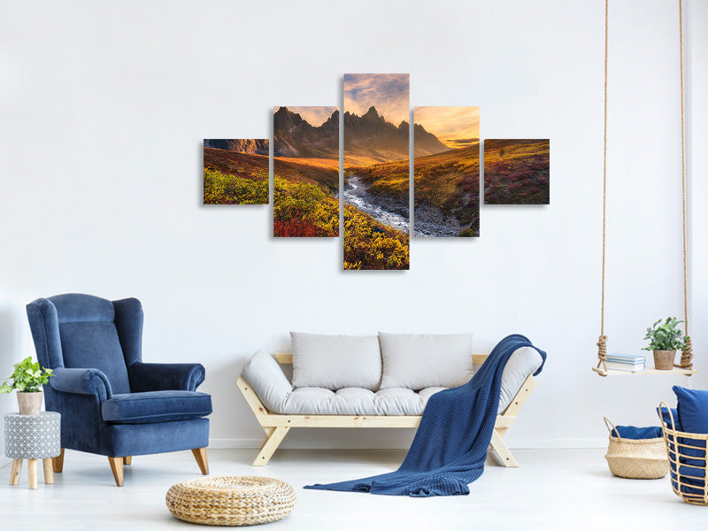 5-piece-canvas-print-mountain-paradise